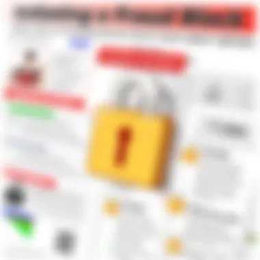 Visual guide on how to initiate a fraud block