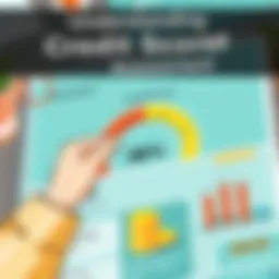 Conceptual illustration of credit score assessment