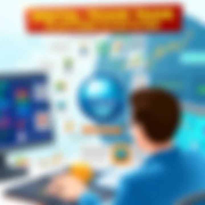 Digital Trading Platform Ecosystem Illustration of digital trading platform ecosystem