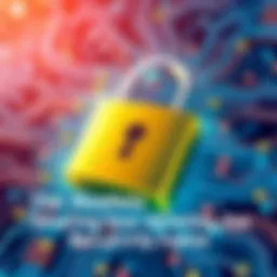 Secure digital lock symbolizing data protection