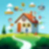 Conceptual illustration of mortgage financing