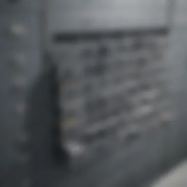 Interior of a safe deposit box room