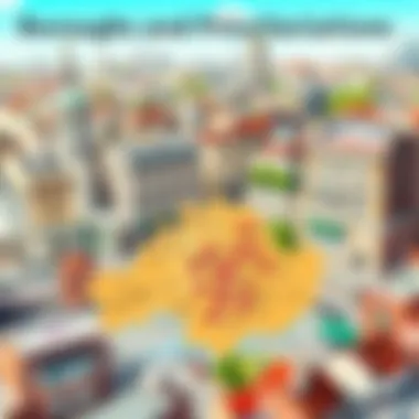 Map highlighting different boroughs in London with flat price variations