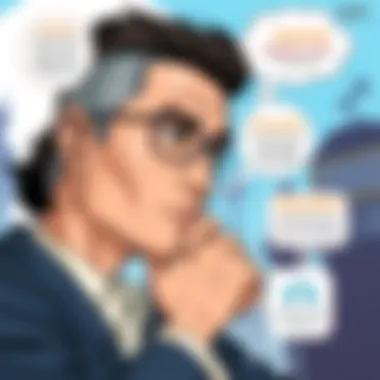 Business person contemplating financial decisions