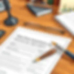An elegant estate plan document laid on a wooden desk