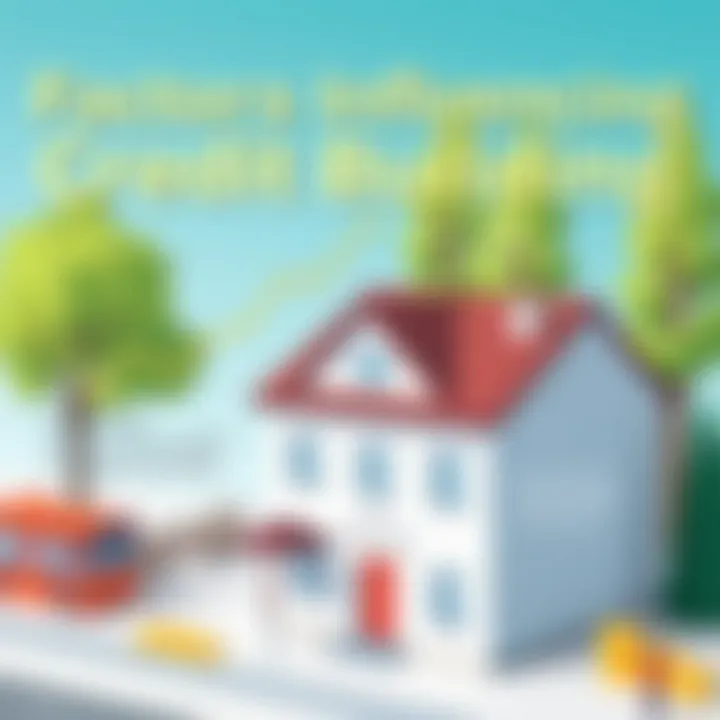 Factors Influencing Credit Building Infographic showing key factors influencing credit building