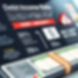 Visual representation of debt-to-income ratio calculation