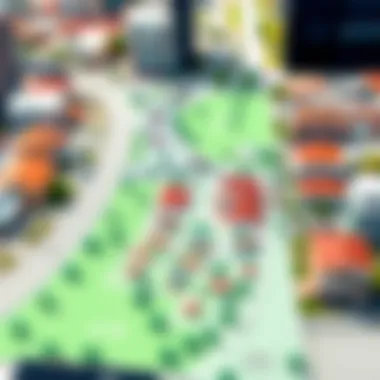 Zoning Map of Residential Areas Zoning map highlighting residential zones available for commercial use